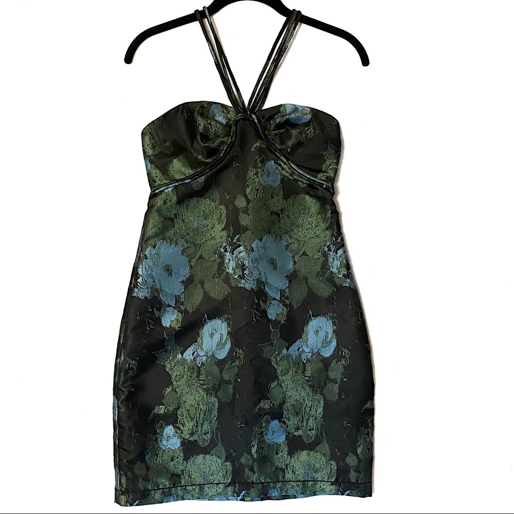 Max Studio Black Floral Cocktail Dress